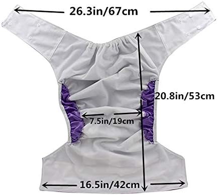 Teen Adult Cloth Diaper Nappy Reusable Washable for Disability Incontinence (White)