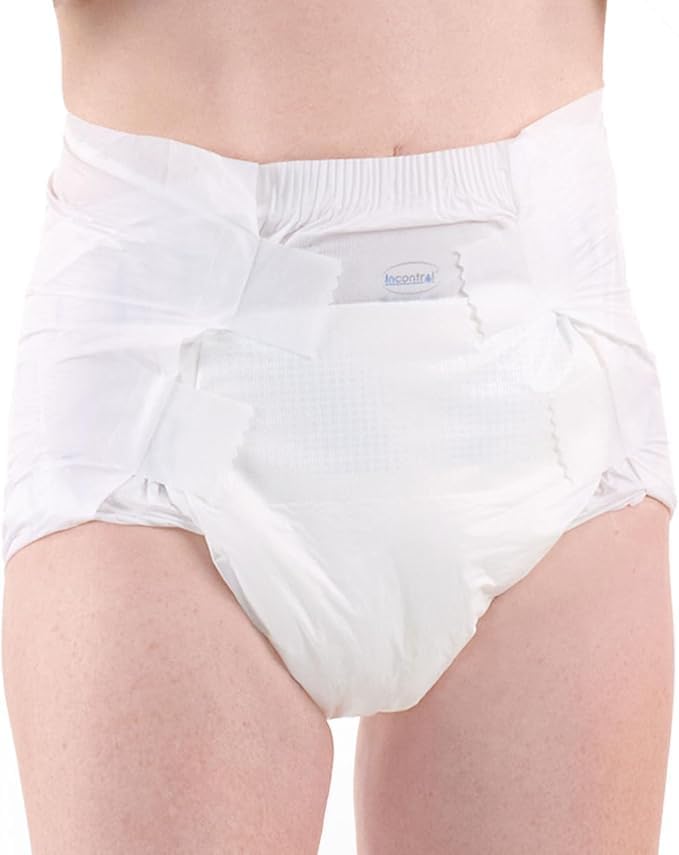InControl BeDry EliteCare Incontinence Tabbed Briefs for Women and Men - Adjustable Unisex Maximum Absorbency Disposable Diapers with Whiff-X Odor Elimination Technology (2X-Large, 2 Count)