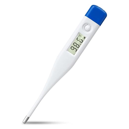 Berrcom Digital Thermometer for Adults, Kids, Babies, Oral Rectal Underarm | Medical Thermometer with Fever Alarm, C/F Switchable, Body Temperature, Fast Read, Oral in Mouth, Rectal, Under Arm Use