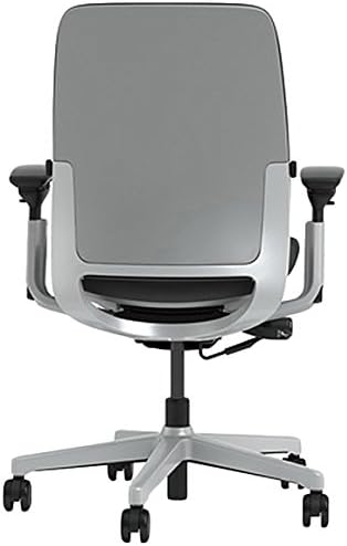 Steelcase Amia Chair with Platinum Base & Hard Floor Casters, Graphite -