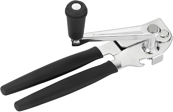 Manual Can Opener,Heavy Duty Easy Ergonomic Crank for Seniors & Arthritis | Commercial Stainless Steel,Smooth Edge,Easy to Use,Long handle,Works Quickly,for Restaurants & Home Kitchens