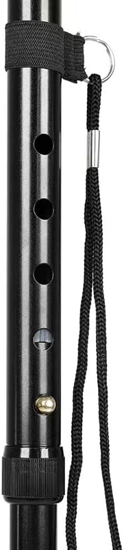 Folding Cane with Led Light, Adjustable Canes for Men and Women, Walking Stick for Elderly with Cushion Handle and Pivoting Quad Base for Hiking Mountain Climbing Backpacker…