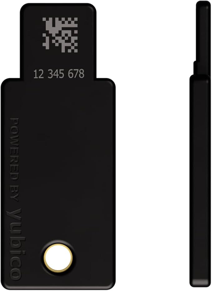 Yubico - YubiKey 5 NFC - Multi-Factor authentication (MFA) Security Key and passkey, Connect via USB-A or NFC, FIDO Certified - Protect Your Online Accounts