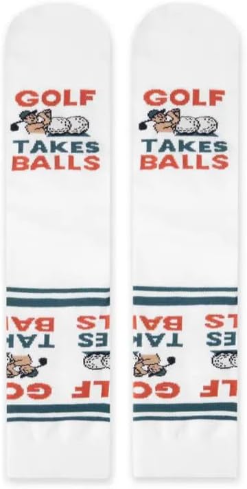 Lavley Funny Golf Socks - Fun gift for golfers - Unisex one size fits most - Great for birthdays or stocking stuffers