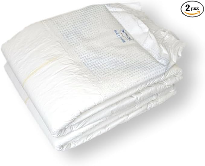 InControl BeDry EliteCare Incontinence Tabbed Briefs for Women and Men - Adjustable Unisex Maximum Absorbency Disposable Diapers with Whiff-X Odor Elimination Technology (Large, 2 Count)