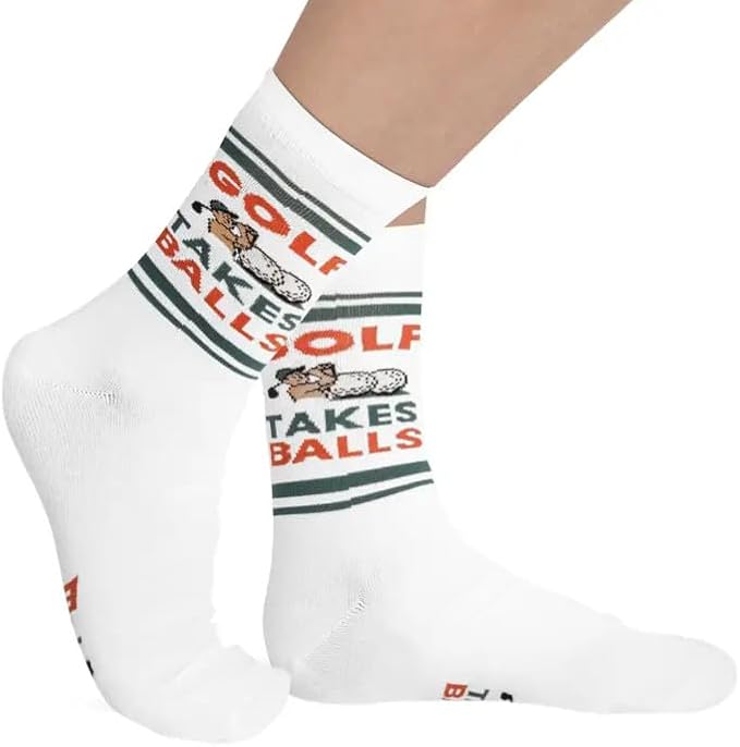 Lavley Funny Golf Socks - Fun gift for golfers - Unisex one size fits most - Great for birthdays or stocking stuffers