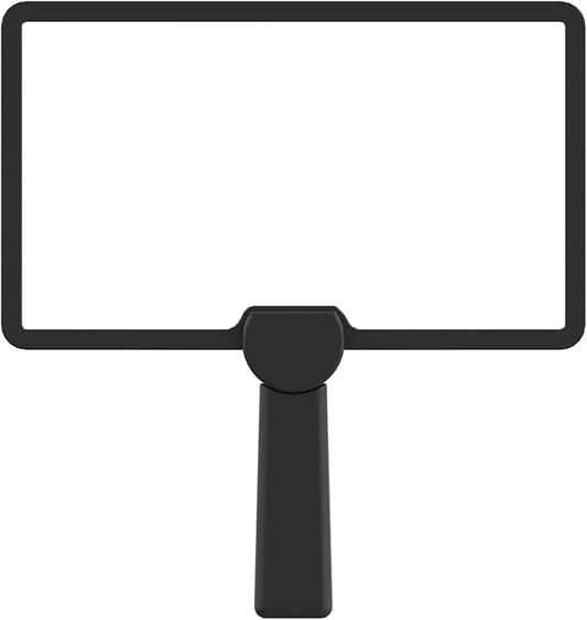 5X Large Rectangle Reading Magnifier, 10in x 6in Handheld or Neckheld Magnifying Glass Scratch Resistant Glass Lens Seniors Reading, Hobbies, Repair, Observation(Black)