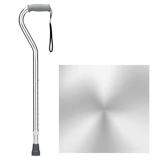 NOVA Heavy Duty Bariatric Walking Cane for Seniors, Men & Women – 500 lb Weight Capacity Offset Cane, Lightweight Adjustable Walking Stick with Soft Foam Grip, Wrist Strap & Non-Slip Tip