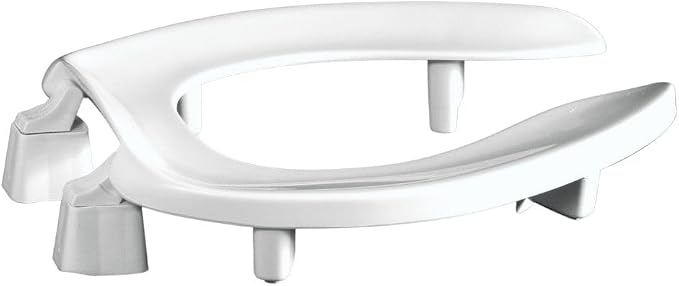 Centoco 3 inch Raised Toilet Seat for Seniors, Elongated, Open Front, White | Plastic, No Cover, 3L500STSCC-001, Made in the USA