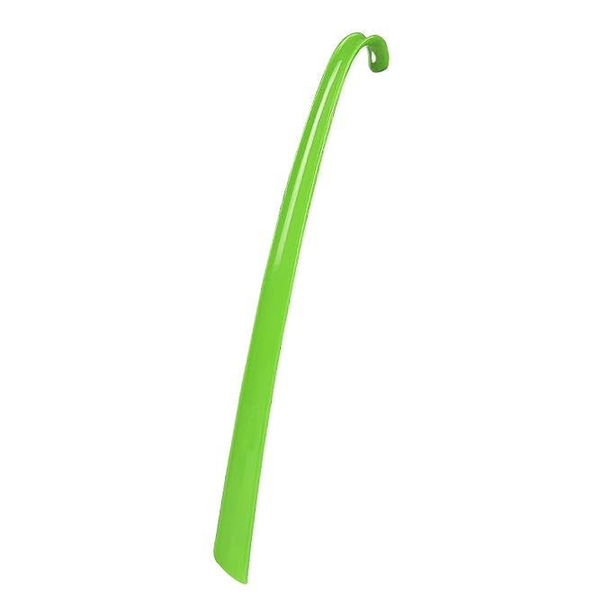 1pc fo Long Plastic Shoe Horn Remover Disability Aid Flexible Stick (green)