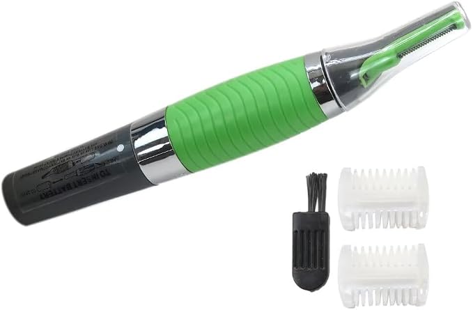 Men Nose Ear Face Neck Eyebrow Hair Mustache Beard Trimmer Shaver Clipper PE-Green