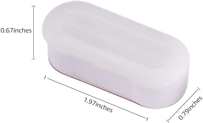Toilet Seat Bumper for Bidet Attachment with Strong Adhesive White 4PACK