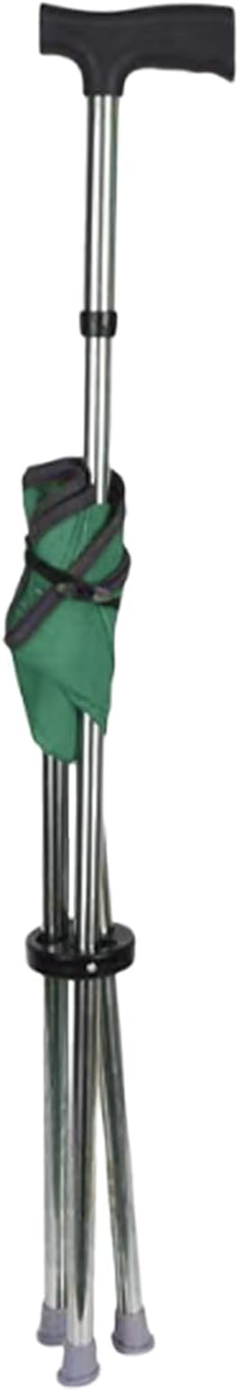 Cane with Chair - 50cm Oxford Cloth Walking Stick, Anti Slip Mobility Aid Stool, Fold Seat for Elderly Adults, Steel Frame Oxford Cloth Support | Portable Travel Hiking Camping Outdoor Convenient