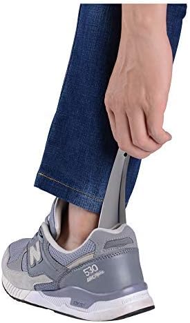 Shoe Horn for Seniors Men Women - Metal Helper Spoon Small Travel Shoehorn | Premium Stainless Steel, Short Travel Size, 6 Inch Long Shoe Tongue