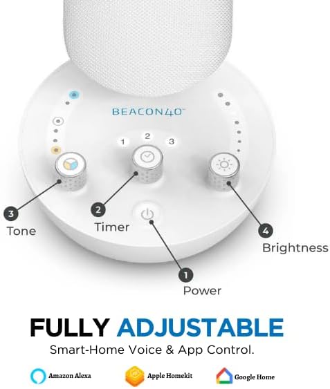 BEACON40® Light Therapy Gamma Lamp | 40Hz Gamma Waves for Memory, Sleep & Focus Clarity | Memory Aid, Cognitive Wellness & Biohacking Device