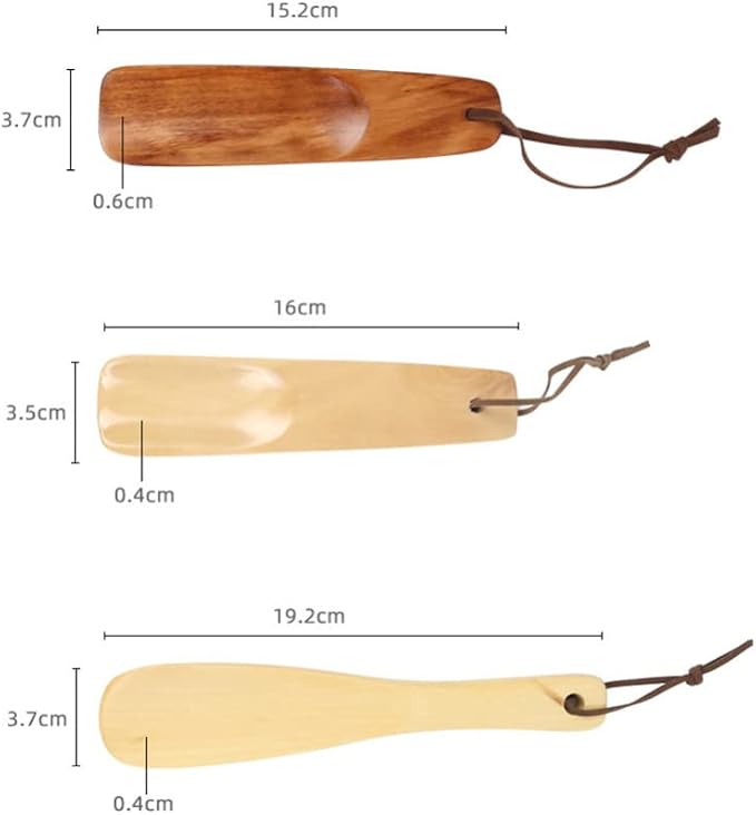 Wooden Shoe Horn for Seniors - Long Handle Shoehorn for Easy Wearing Portable and Convenient Accessory for Elderly and Adults 7.55 X 1.45 X 0.15 Inches