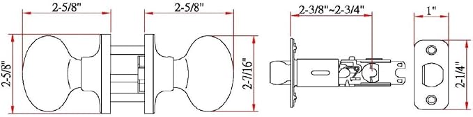 Design House 750489 Egg Passage Hall and Closet Door Knob Satin Nickel | Surface, Traditional, Brass, Hardware, 750489