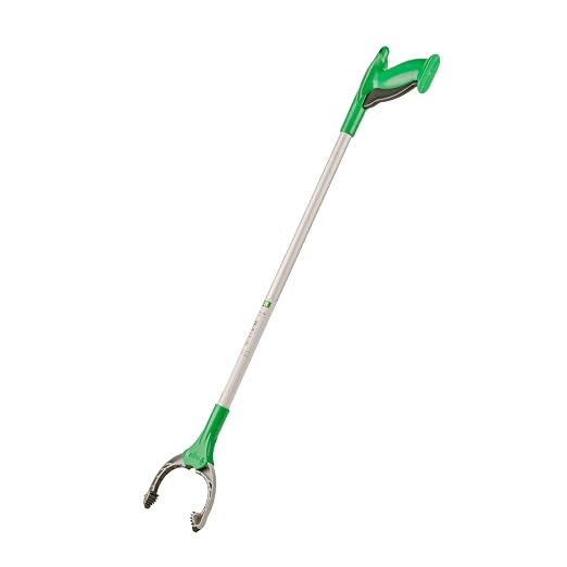 Unger NT080 Nifty Nabber Trigger-Grip Extension Arm, 32in, Aluminum/Green