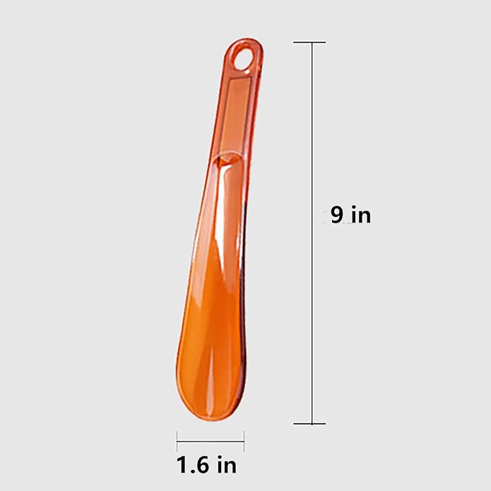3 Pack Plastic 9" Shoe Horn Travel Shoehorns, Plastic Shoehorn, for Men, Women, Kids, Seniors, Pregnancy.