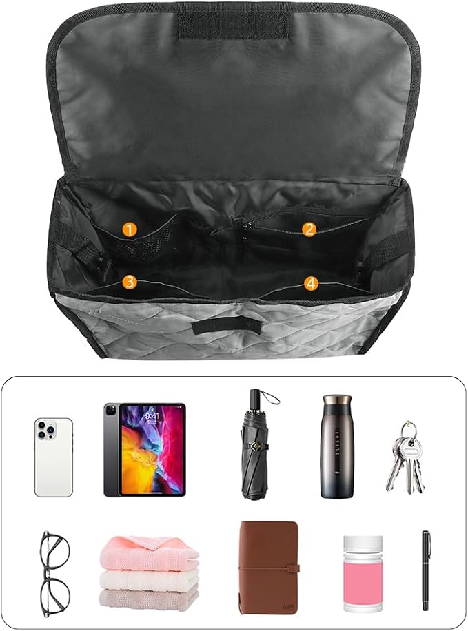 Wheelchair Backpack Bag Walker Suspension Bag Walking Aid Storage Organizers with Adjustable Straps Wheelchair Accessories Pouch for Seniors Disabled