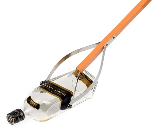 Orange-U-Tongs PRO Grade Litter Pick up Tool, Elastic Lanyard, Suction Cup Reacher Grabber for Indoor or Outdoor Use, 33" Reach, 5lb. Pick Up Capacity, Orange, 36", 2 Pack (7702-2)