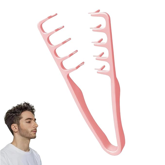 Texture Comb Wide-Tooth Hair Styling Comb for Root Lift,Pink | Wide-Tooth Styling Comb Helps Create Natural Root Lift,Fluffy Volume,Textured Hairstyles for Daily Styling,Bangs,Flat Hair