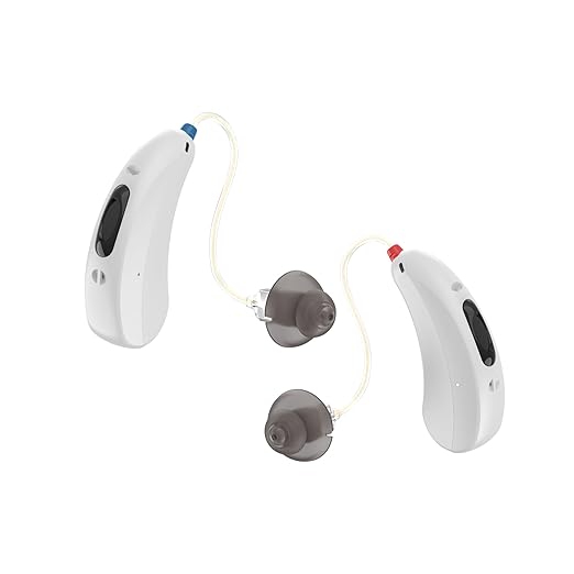 Hearing Aids for Seniors Rechargeable - Bluetooth hearing aid with Noise Cancellation, Charging Case, APP Control for Mild to Moderate Hearing Support