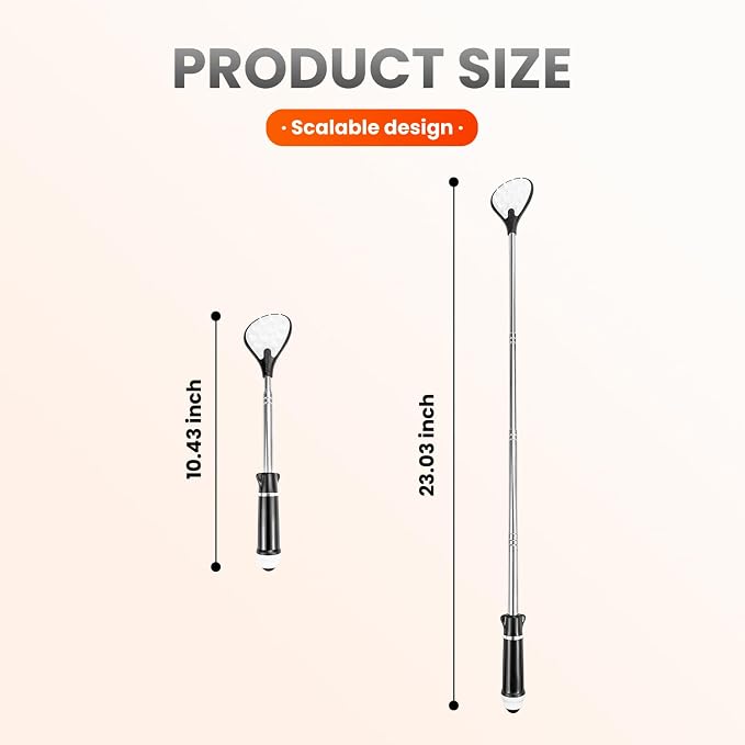 23‑Inch Extendable Double‑Sided Backscratcher, Portable for Adults(D‑Black) | Portable; Double-Sided;Works well for both rough and soft‑textured skin;Suitable for Adult Men and Women
