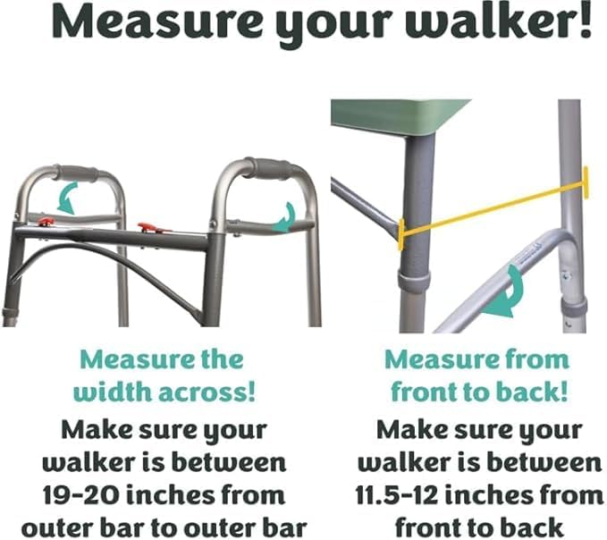 Sigo Blue Walker Tray for Rolling Folding Walker, Tray Table with Cup Holder for Standard Walkers Seniors, Detachable Non Slip TV Accessories Basket Holding Plate Cups Clip On Small Bag Carrier (Blue)