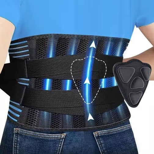 Back Brace for Men & Women - Lower Back Support Belt for Sciatica, Bulging Disc & Pelvic Pain Relief - Adjustable Lumbar Support Brace for Work, Sleeping & Everyday Use - Faja para Espalda y Ciática (X-Large)