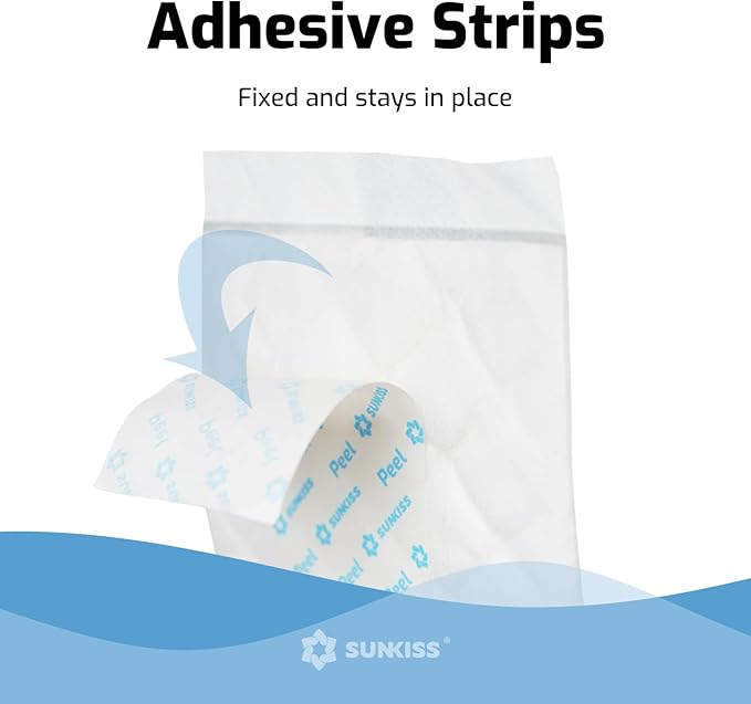 SUNKISS Trustplus Booster Pads 15" x 4", Extra Absorbency for Adult Incontinence Diapers/Underwears, Odor Control, 104 Count (4 Packs of 26)
