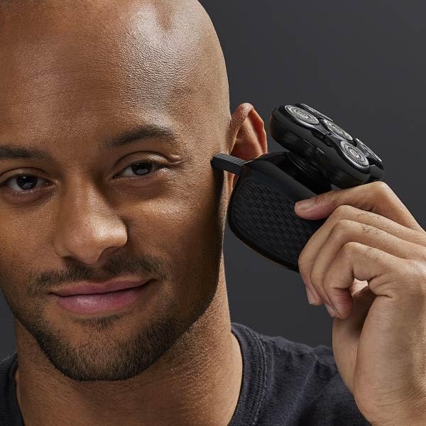 Remington Balder Pro XR7000 Head Shaver for Bald Men, Cordless Electric Razor, 5 Dual Track Rotary Blades, Waterproof Wet/Dry, Lithium Rechargeable, Hair Capture Chamber, Pop-Up Trimmer