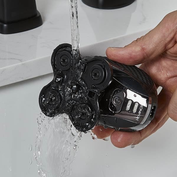 Remington Balder Pro XR7000 Head Shaver for Bald Men, Cordless Electric Razor, 5 Dual Track Rotary Blades, Waterproof Wet/Dry, Lithium Rechargeable, Hair Capture Chamber, Pop-Up Trimmer