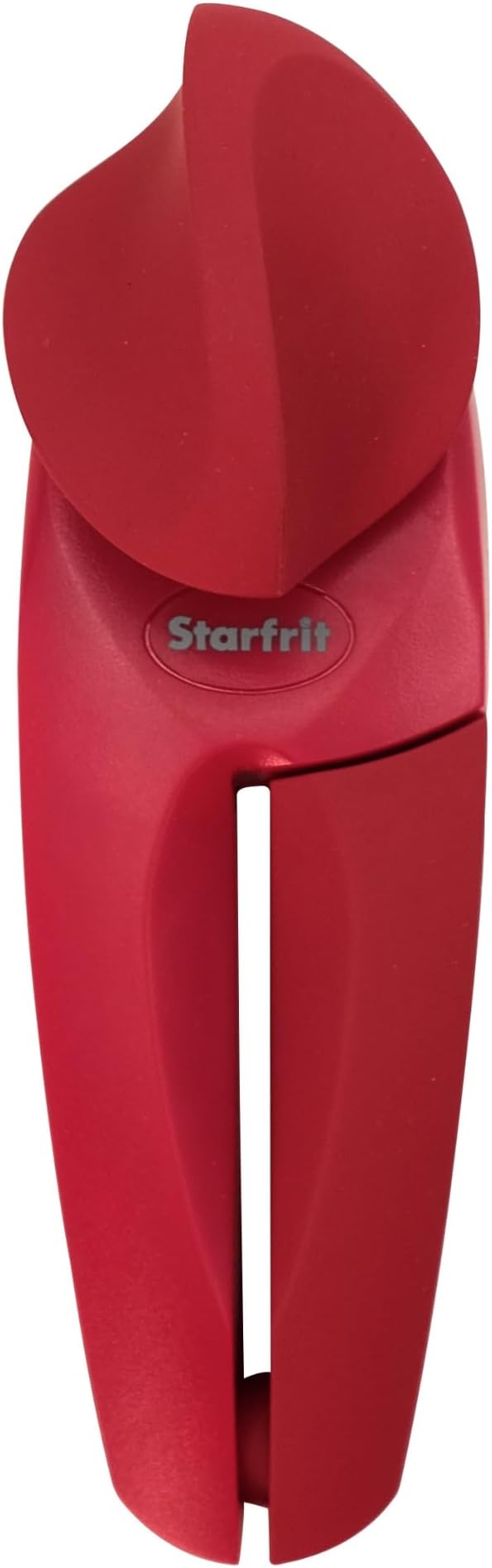 Starfrit MightiCan Can Opener, Safe Smooth-Cut, Comfort Grip, Blue | Safe can opener. Holds lid after cutting. No sharp edges. Comfort grip. Non-slip knob. 3-year warranty.