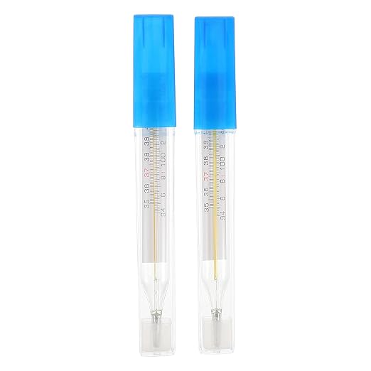 2Pc Glass Oral Temperature Adult: Free Clinic Armpit Fast Reading Fever Indicator