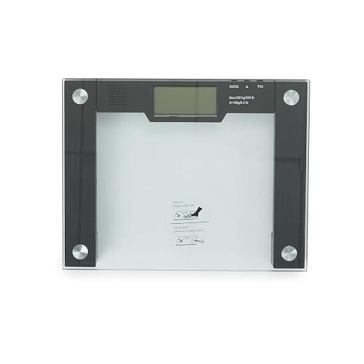 Ideaworks JB5824 Extra Wide Talking Scale-Visual & Voice Display Scale- 550 Pounds Max-Tamper Glass-Extra Wide Width-Large LCD Display-Tap On & Off Auto Function | Floor Scale,Black / Glass