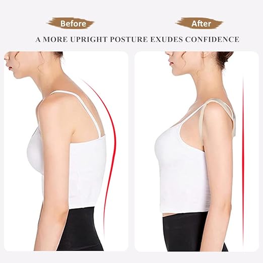 WEEOATAR Upper Back Support Posture Corrector Strap Posture Trainer, Breathable, Easy to Wear with Magic Sticker Back Brace to Improve Posture for Adults and Kids (Pink, L)