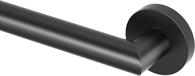 Gatco 966MX Glam 36" L Grab Bar, Matte Black/ADA Compliant Stainless Steel Safety Grab Bar for Bathroom