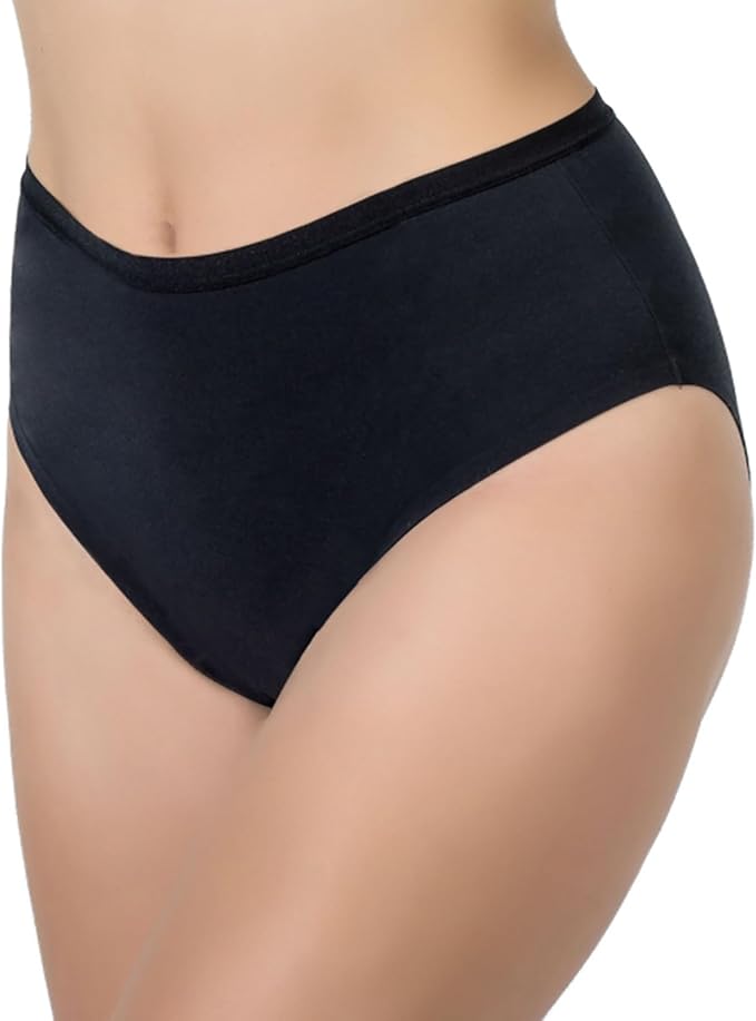 AIRCUTE Washable Urinary Incontinence Protective Underwear for Women Leak Proof Absorbent Reusable Panties 60ML 1 Pack (Black, Small)