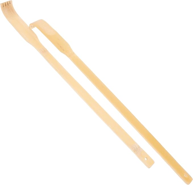Didiseaon 2pcs Bamboo Back Scratcher, Long Handle Wood Back Scratcher Massagers Stick, Portable Claw for Men Women Adults Home Use