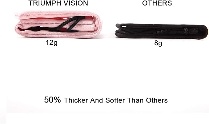 TRIUMPH VISION Glasses Case Soft Eyeglass Case Sunglass Pouch Cloth 3 Pack | Thick Microfiber Pouch Drawstring Pouch Eye Glass Bag Sunglasses Sleeve Storage, Lens Protection Cover,Cleaning Lens Screen
