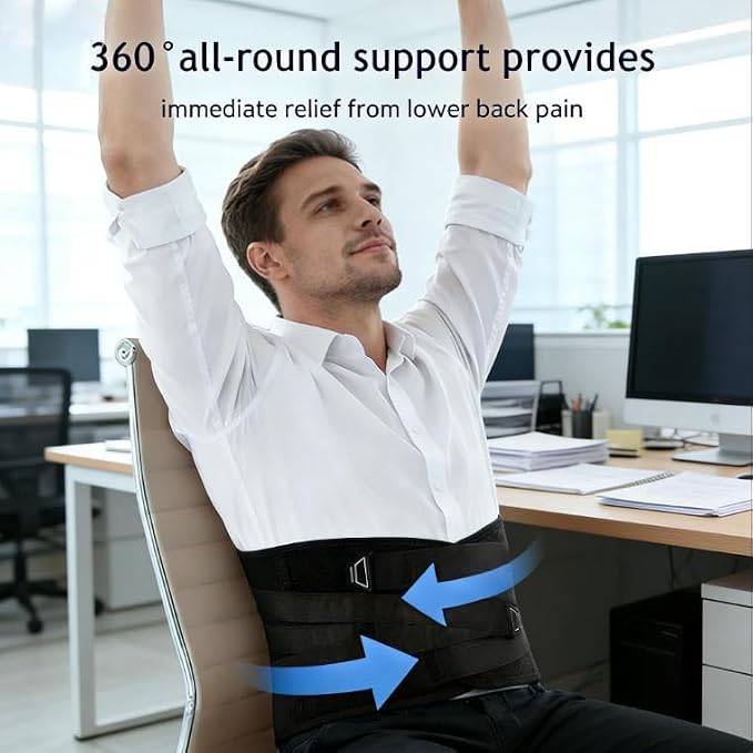 lower back support, breathable and adjustable, can relieve lower back pain caused by prolonged sitting or working.