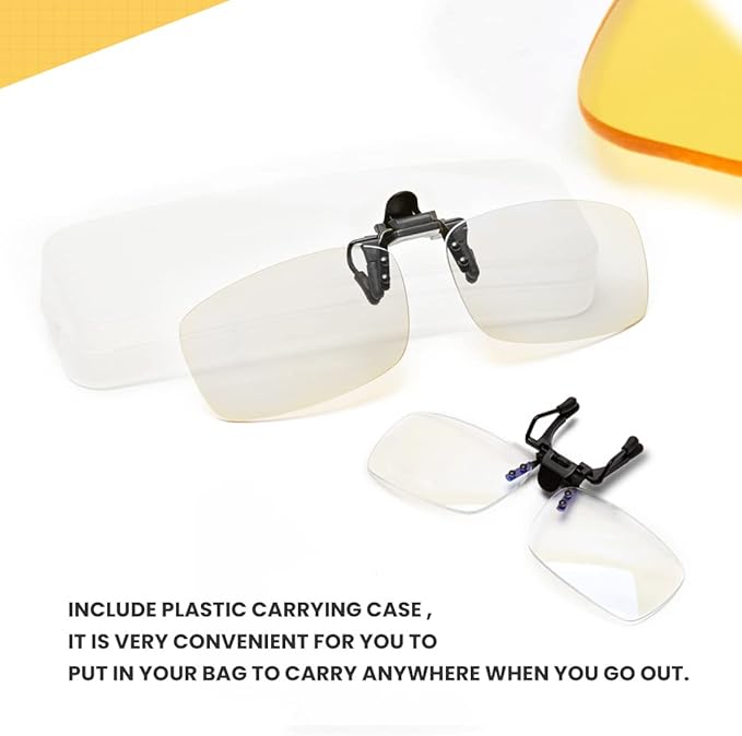 Reading Glasses Clip-On Magnifiers for Eyeglasses, Blue Light Blocking Flip Up Readers for Women and Men