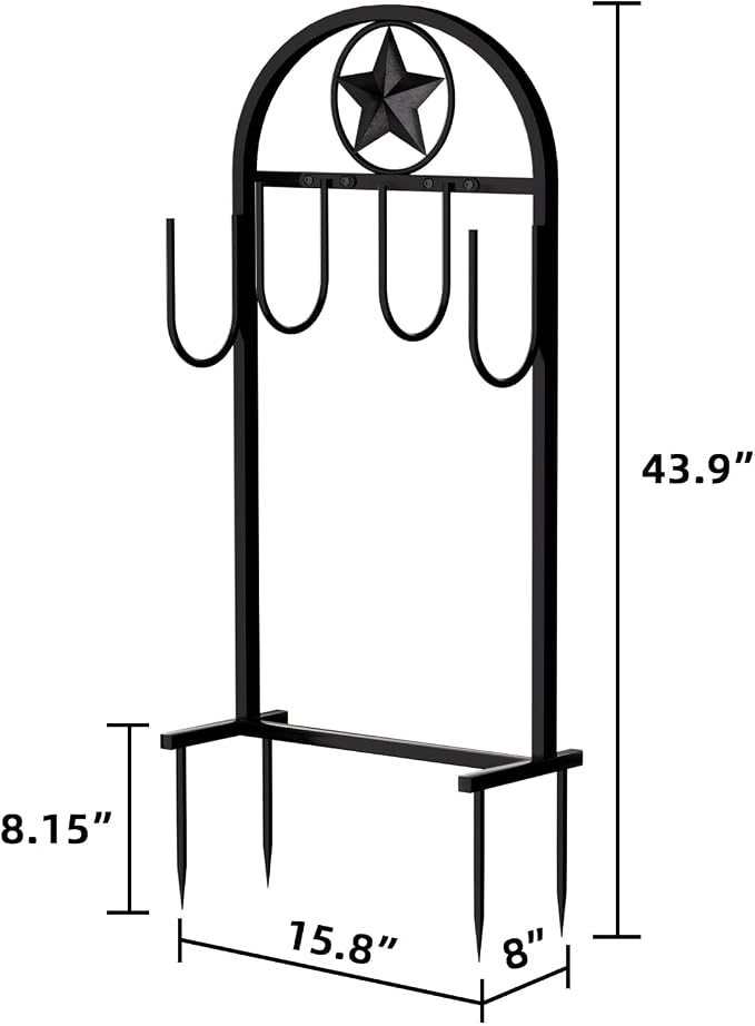 Garden Hose Holder -Upgraded Hose Holder Holds 100-feet Hose,Freestanding Heavy Duty Hose Hanger,Sturdy Hose Stand for Lawn & Yard (Star, 2)