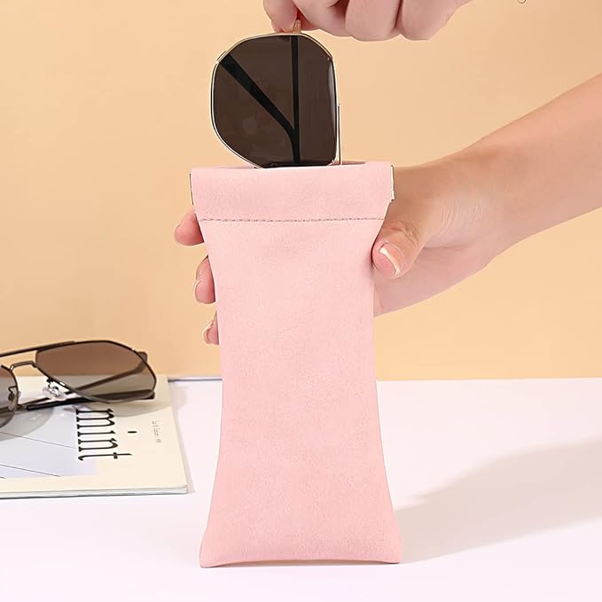 Glasses Case 4 Pack, Eyeglasses Case For Women men, PU Soft Glasses Sunglasses Case Portable Eyewear pouches