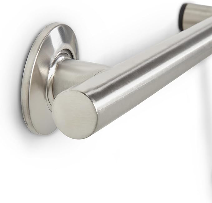 Seachrome Bathroom Grab Bar, 38 inch Stainless Steel, Right Handed Zuma Bar, 1 1/4 inch Diameter, Handicap Grab Bar, Safety Rail, Satin Stainless (Model: GWR-3638-QCR-SS)