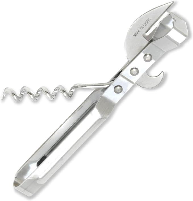 Chef Craft Select 3-in-1 Can Opener, 6 inches in length, Stainless Steel