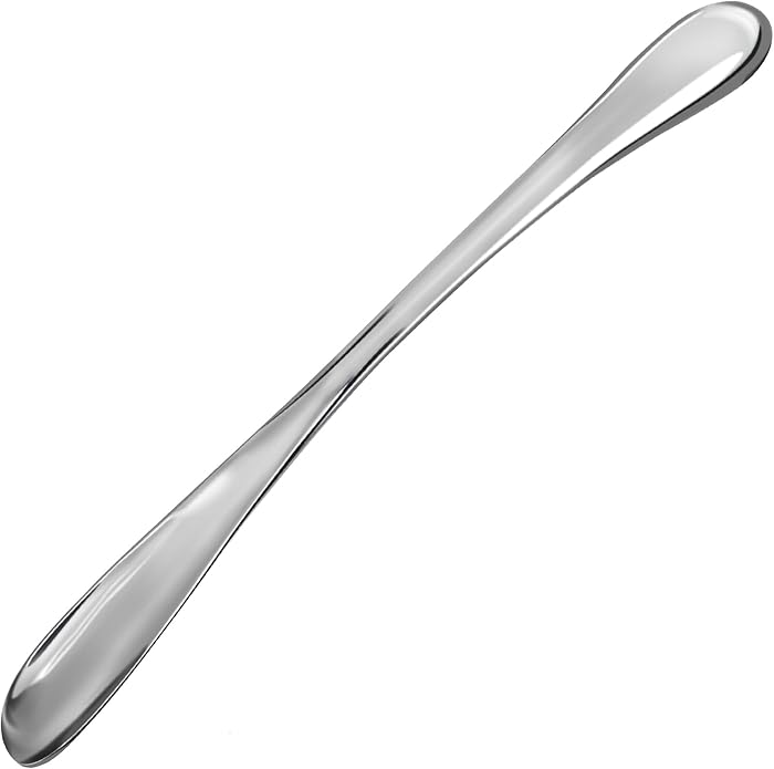 Earl Diamond Metal Shoe Horn Long Handle For Seniors, Women Men Kids Pregnancy 13 Inches Long Boot Horn, Shoe Spoon - Silver