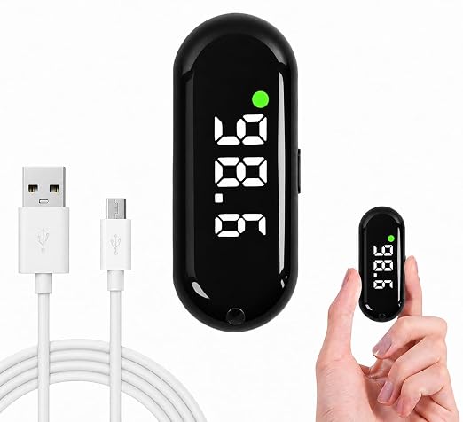 Rechargeable Medical Forehead Thermometer for Adults and Children Black Non-Contact Digital Thermometer with Fast 1-Second Touchless Reading Black