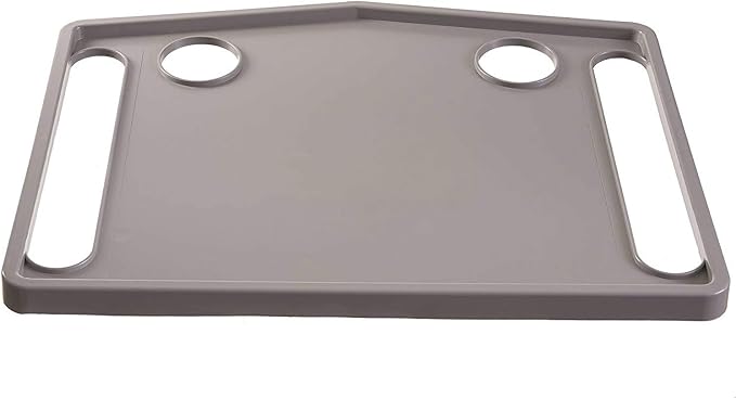 DMI Walker Tray with Cup Holders, Walker Tray for Folding Walkers, Gray (Pack of 6)